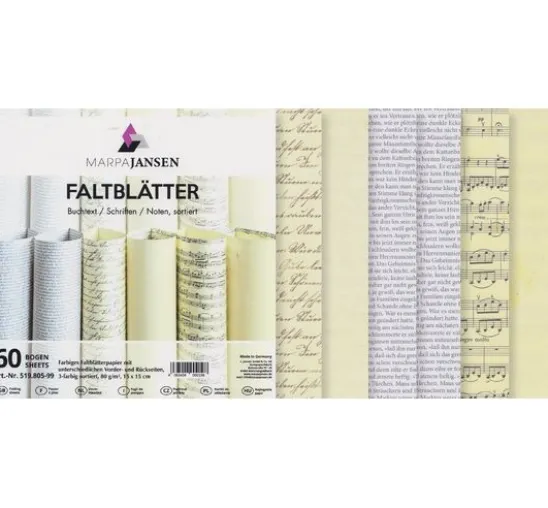 Faltblätter "Text und Noten"