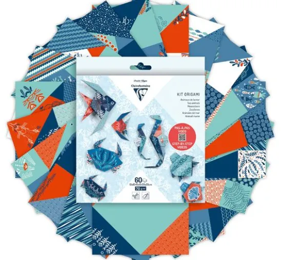 Faltpapier-Sortiment "Meerestiere"