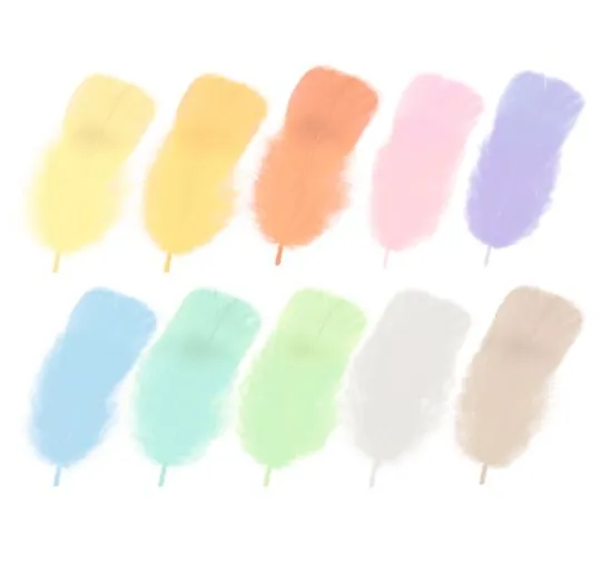 Flauschfedern-Mix "Pastell"