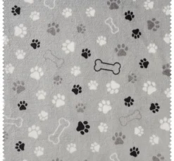 Fleece-Stoff "Pfoten und Knochen"