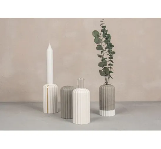 Gießform "Vase geriffelt"