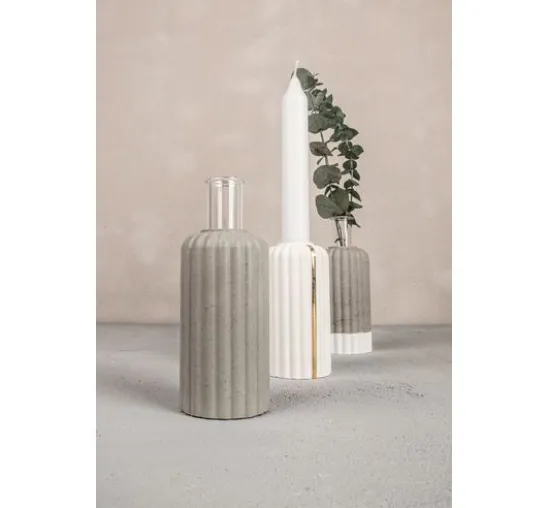 Gießform "Vase geriffelt"