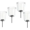 Glas-Kerzenhalter zum Stecken, 4 Stk