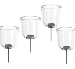 Glas-Kerzenhalter zum Stecken, 4 Stk