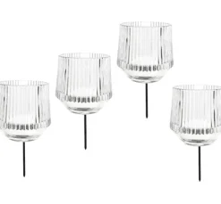 Glas-Kerzenhalter zum Stecken, 4 Stk