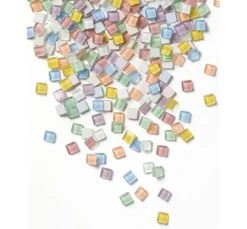 Glas-Mosaiksteine Mix, farbig sortiert