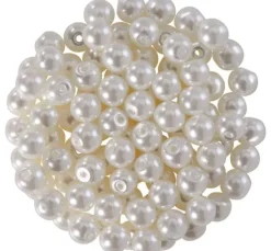 Glaswachsperlen, Ø 4 mm, 100 Stück