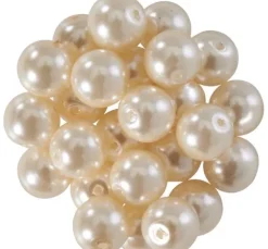 Glaswachsperlen, Ø 8mm, 25Stk., goldgelb (hellorange)