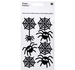 Glittersticker "Spinnen"