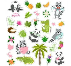 Glitzer-Sticker "Animals"