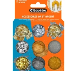 Gold Silber Partikelmix, 9 Tiegel