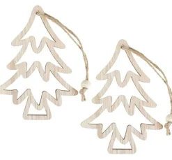 Holz-Anhänger Tannenbaum "Hollow"