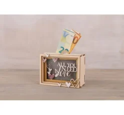 Holzbausatz Spardose "Love"