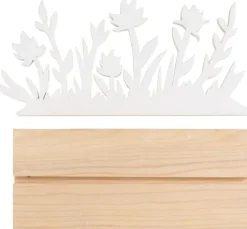 Holz-Deko "Blumenwiese auf Sockel"