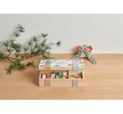 Holz-Kiste / Aufbewahrungsbox mit 6-facher Einteilung