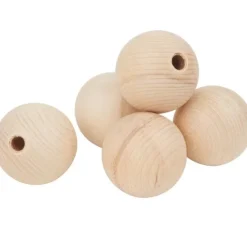 Holzkugeln halbgebohrt, Ø 50 mm