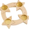 Holz-Metall-Adventsring "Sterne", zum Zusammenstecken