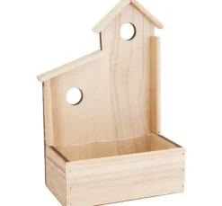 Holz-Pflanzschale "Häuschen"