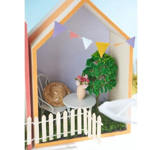Holzregal "Haus", 2er-Set