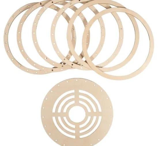 Holzringe-Set "Lampenschirm Natur"