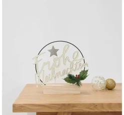 Holzschriftzug "Frohe Weihnachten"