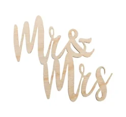 Holz Schriftzug Mini "Mr & Mrs"