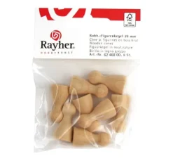 Holz-Spielfigur, 28 mm, 10 Stück