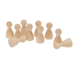 Holz-Spielfigur, 28 mm, 10 Stück