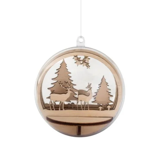 Holz-Steckmotiv "Rentiere"