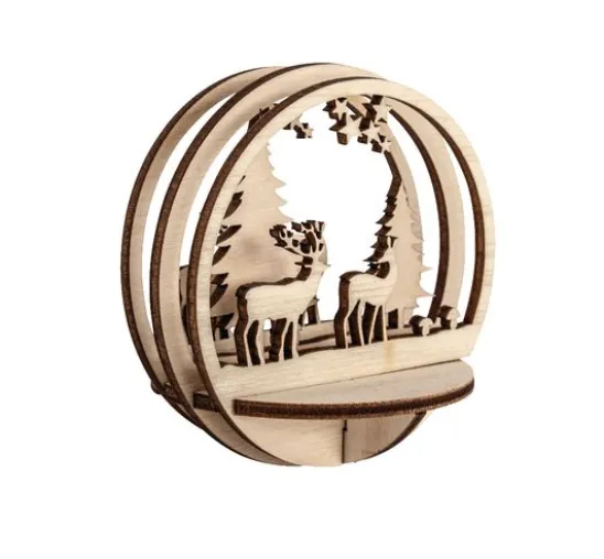 Holz-Steckmotiv "Rentiere"