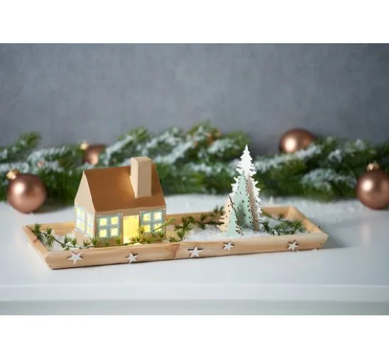 Holz-Steckmotiv "Tannentrio", Sperrholz