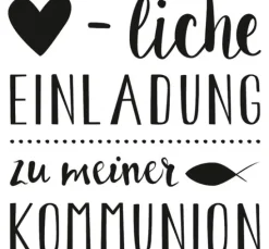 Holzstempel "Herzliche Einladung Kommunion"