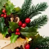 Ilex Zweig "Green" mit Beeren, L 40 cm,