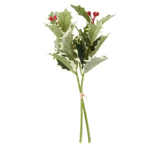 Ilexzweig mit Beeren, 33 cm