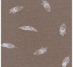 Jersey-Stoff "Federn Taupe"