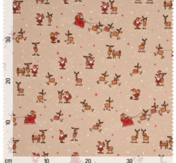 Jersey-Stoff "Santa und Rudolf"
