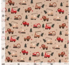 Jersey-Stoff "Trucks and Trees"