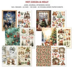 Junk Journal & Ephemera Book "Hot Cocoa & Holly"