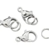 Karabinerhaken, Edelstahl, 3 Stück