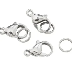 Karabinerhaken, Edelstahl, 3 Stück