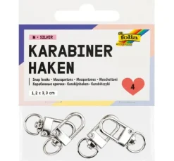 Karabinerhaken, 4 Stück