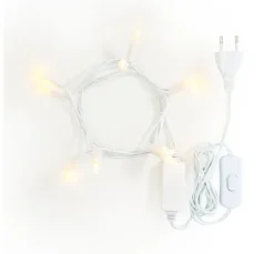 Konstsmide LED Mini Lichterkette mit Schalter, 10 warmweiße Dioden