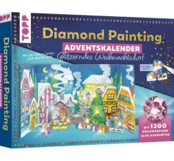 Kreativ-Set "Diamond Painting - Adventskalender Glitzerndes Weihnachtsdorf"