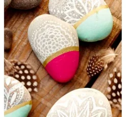 Kreativ-Set "Steine bemalen im Boho-Look"