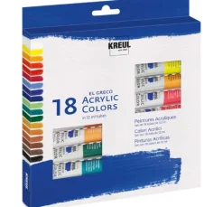 KREUL el Greco Acrylic-Set, 18 x 12 ml Tuben