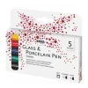 KREUL Glass & Porcelain Pen "Classic", 5er-Set