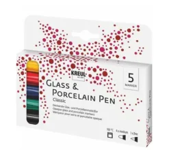 KREUL Glass & Porcelain Pen "Classic", 5er-Set
