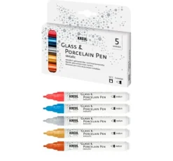 KREUL PorcelainPen metallic 160°C, 5er-Set
