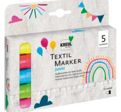 KREUL Textil Marker medium "Junior", 5er-Set
