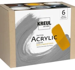 KREUL Triton Acrylic Liquid Set "Base & Neutral Colors"